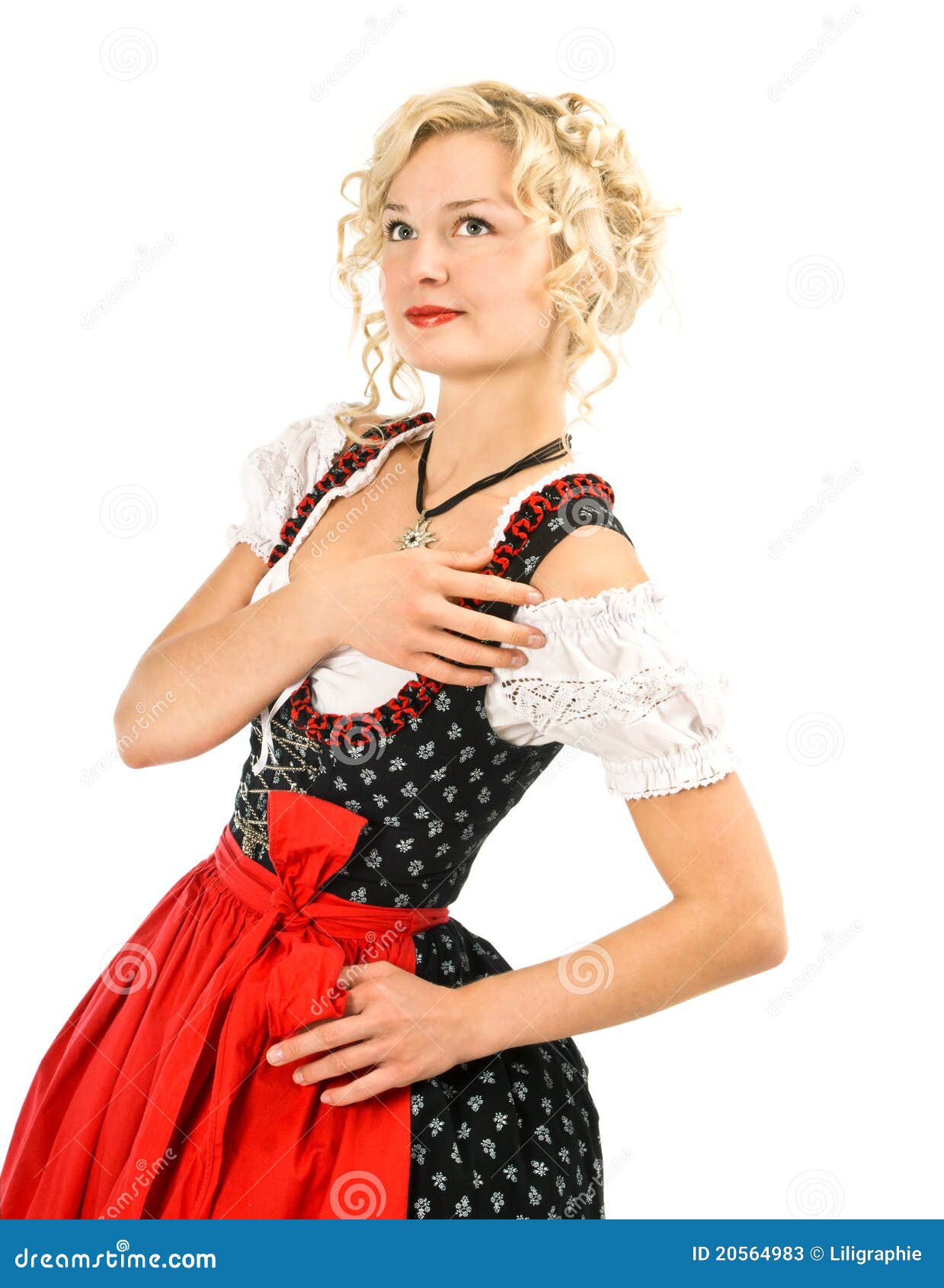 Beautiful German Girl In Dirndl Stock Image Image Of Octoberfest