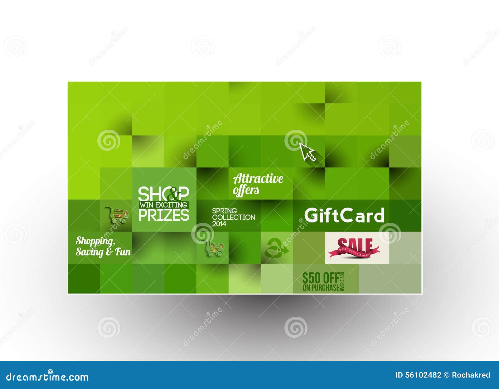 Beautiful gift card Design stock vector. Illustration of background