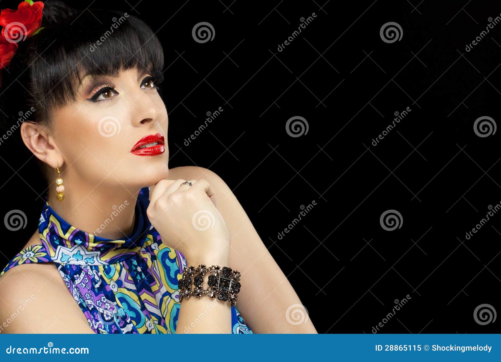 Beautiful girl stock image. Image of black, accessories 28865115