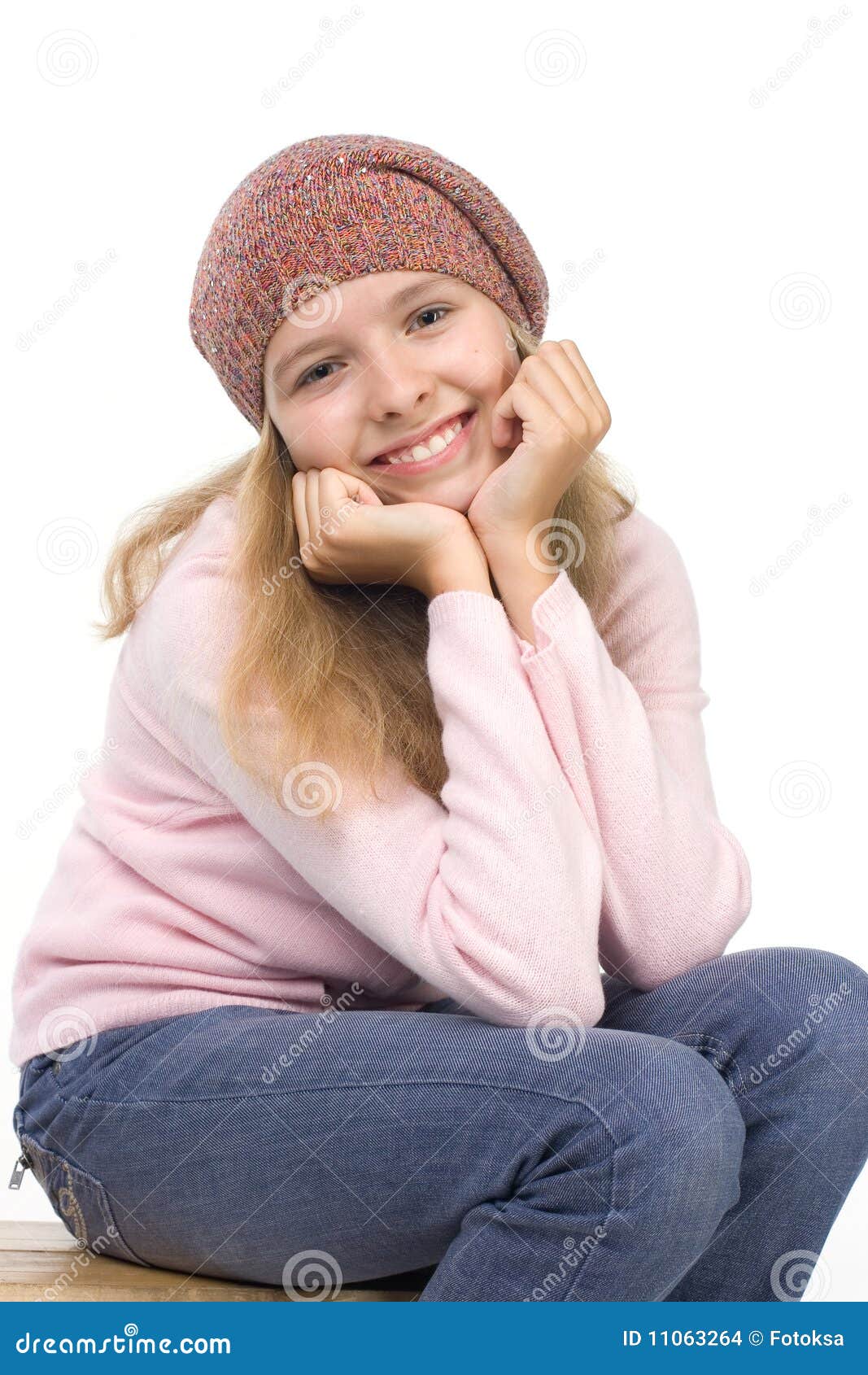 Beautiful girl in a beret stock photo. Image of look 11063264