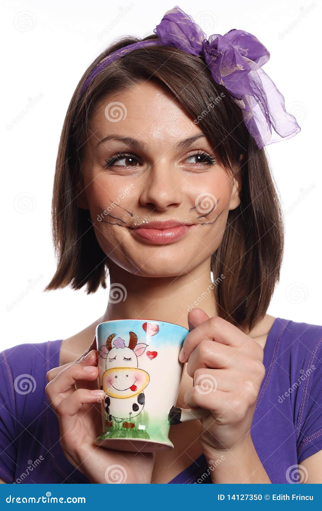 Beautiful Girl With Cat Whiskers  Stock Photo Image of 