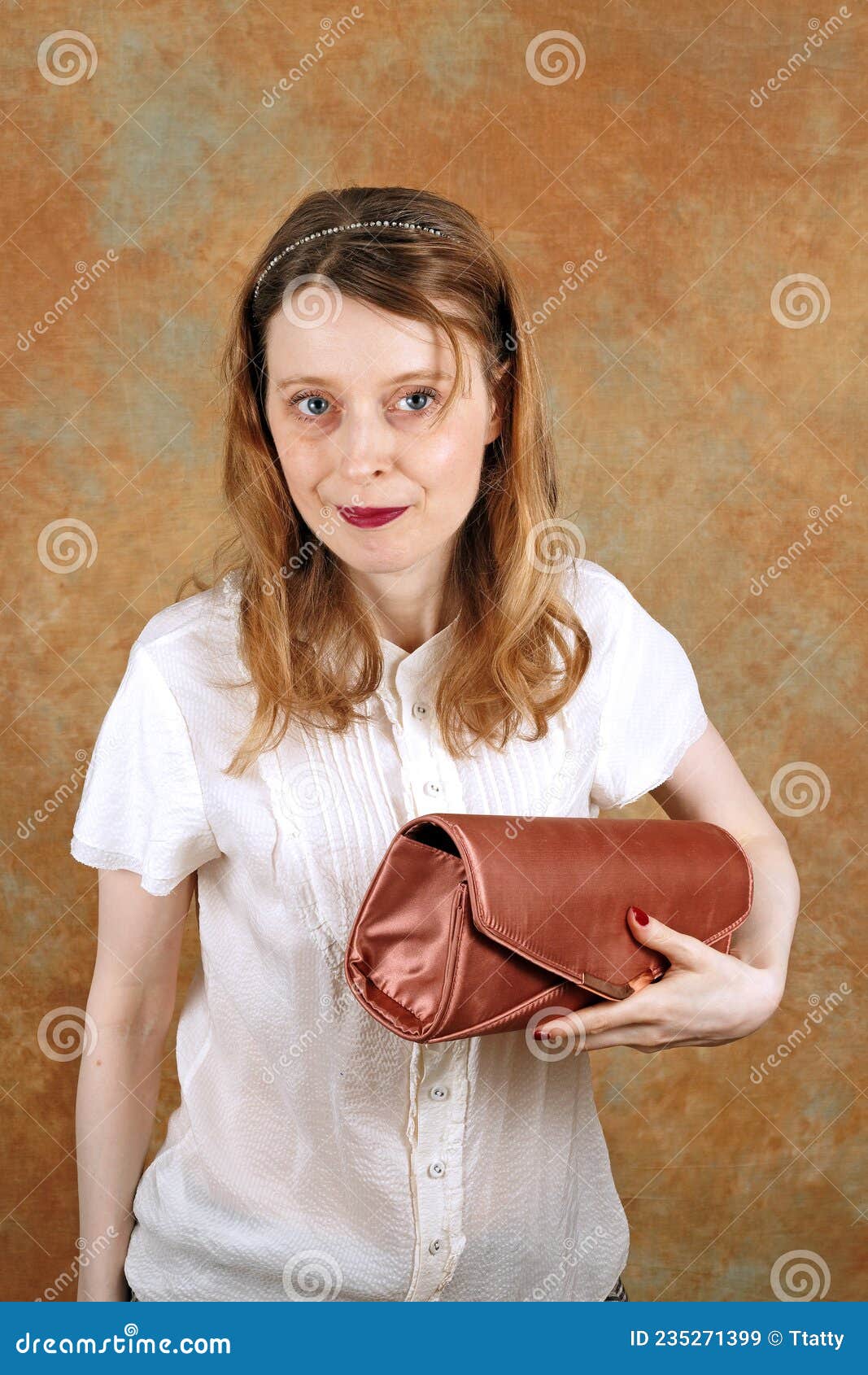 Premium AI Image | Beautiful female clutch bag isolated on white background