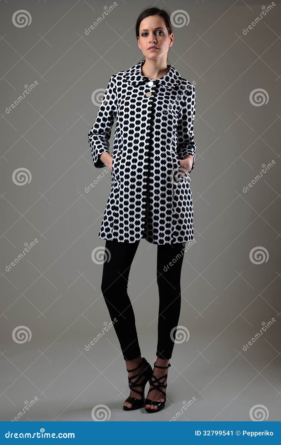 Beautiful girl in coat stock image. Image of model, person 32799541