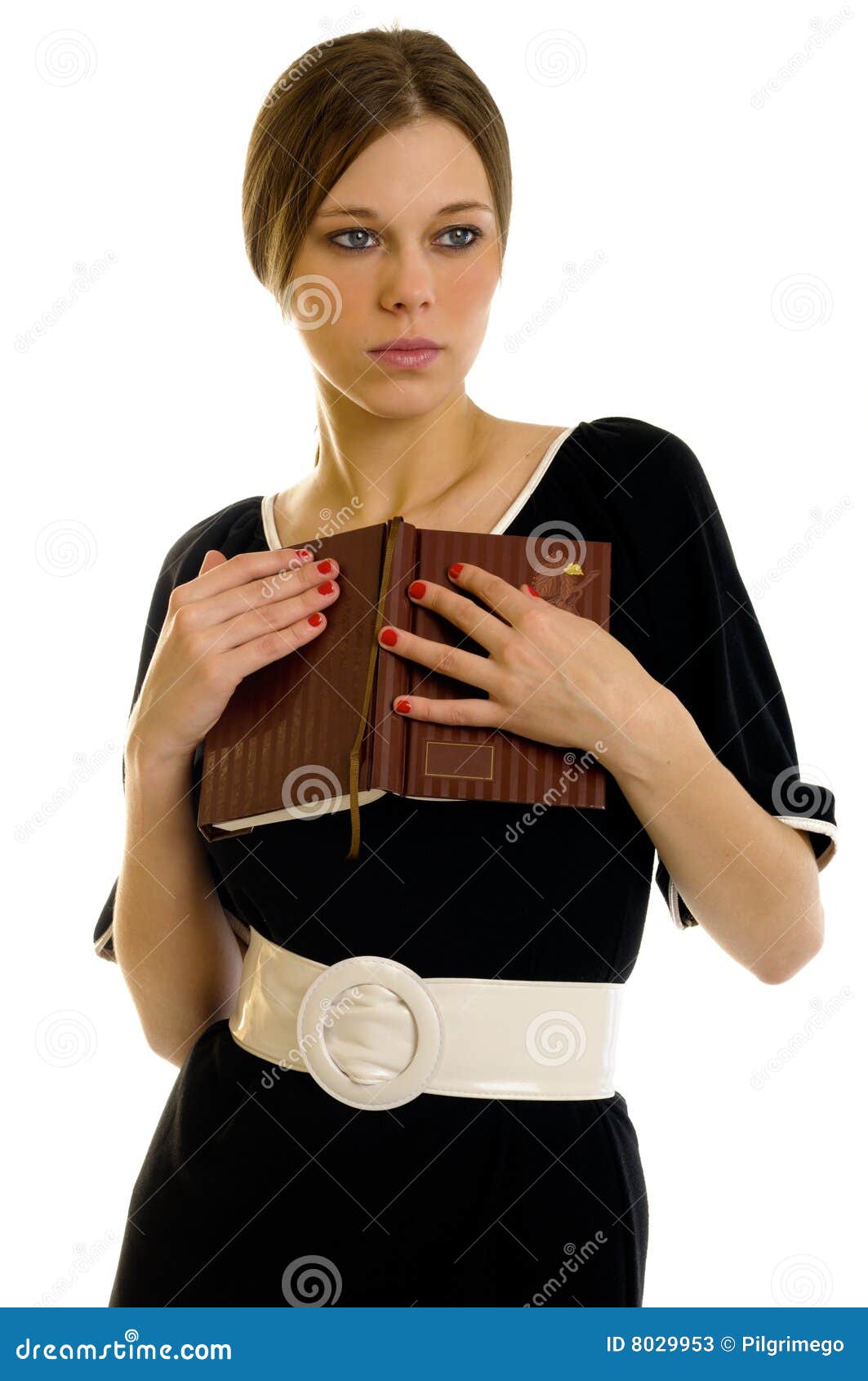 Beautiful girl with dairy stock image. Image of organized 8029953
