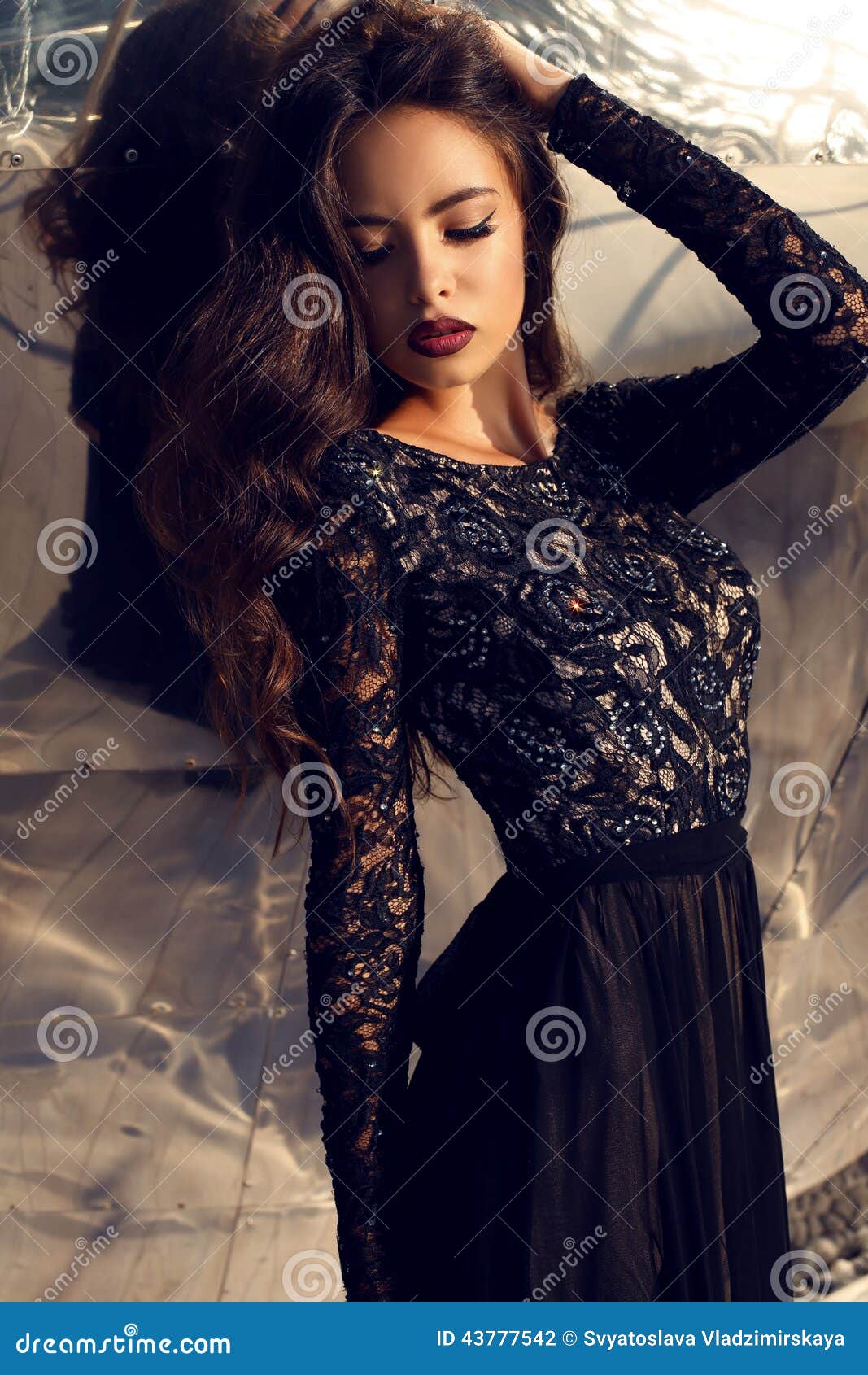 Beautiful Woman In Lace Outfit Stock Photo - Download Image Now