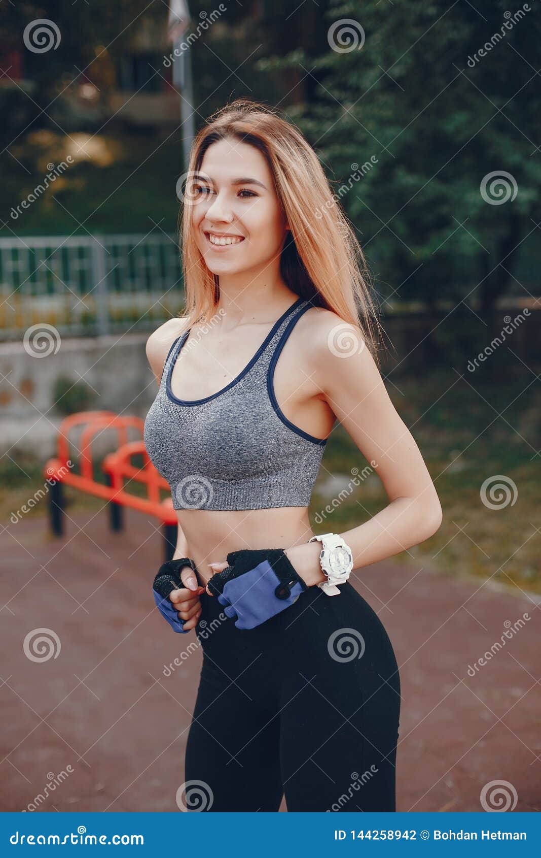 Beautiful Girl Doing Sports Stock Photo - Image of body, lifestyle ...