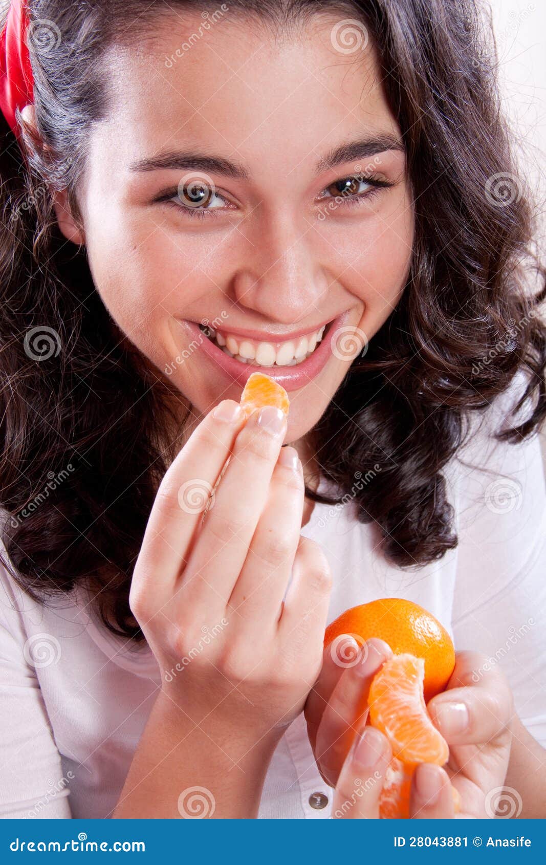 Beautiful Girl Eating Tangerines Stock Image Image of nutrition, care