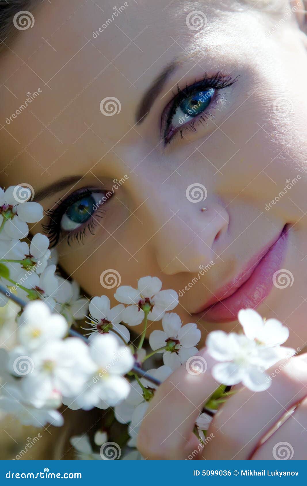 The beautiful girl among flowers in garden - beautiful-girl-flowers-garden-5099036