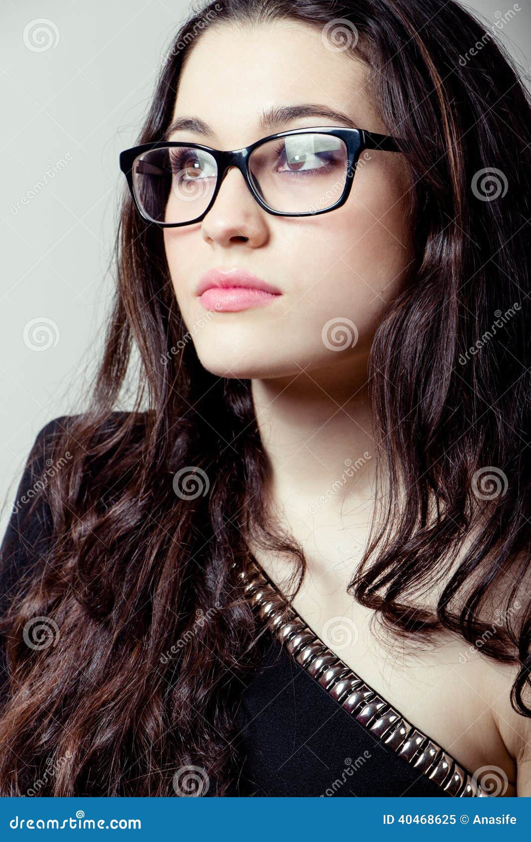Beautiful Girl With Glasses Portrait Stock Image Image Of Person Cute 40468625 