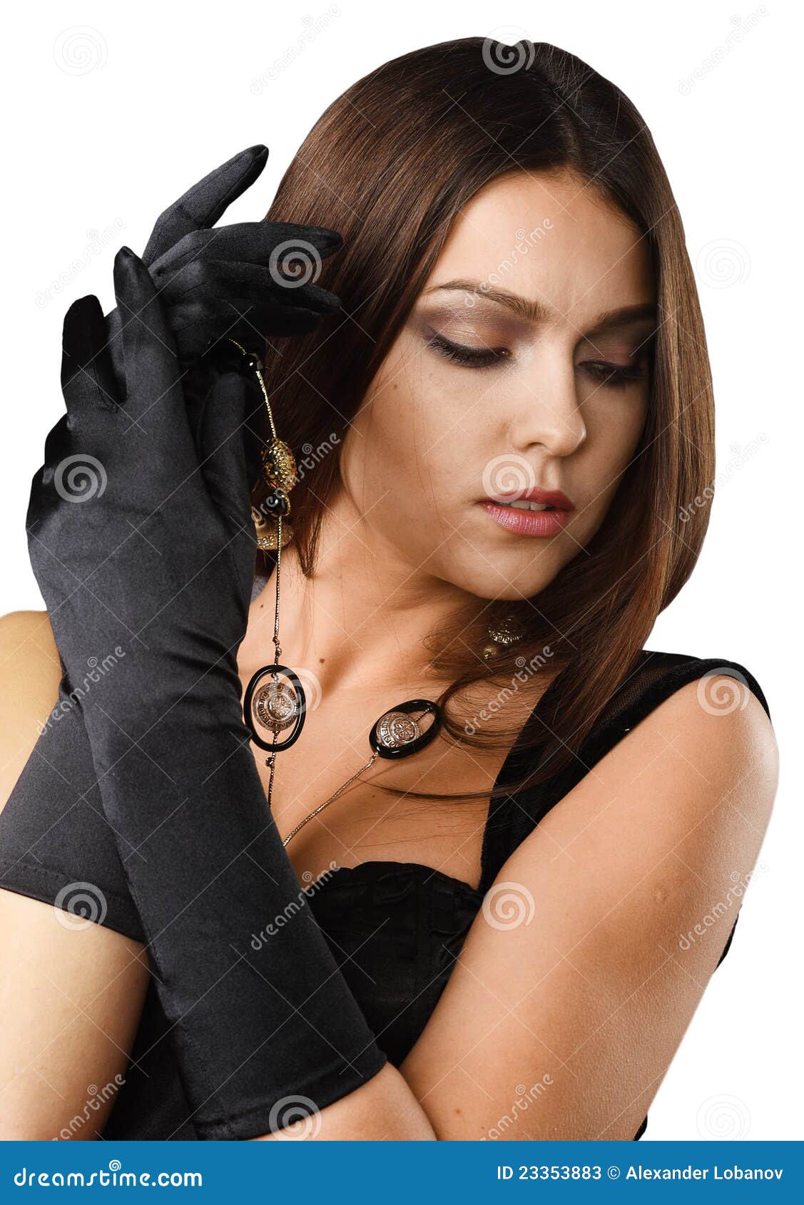 Beautiful girl in gloves stock image. Image of girl, adult 23353883