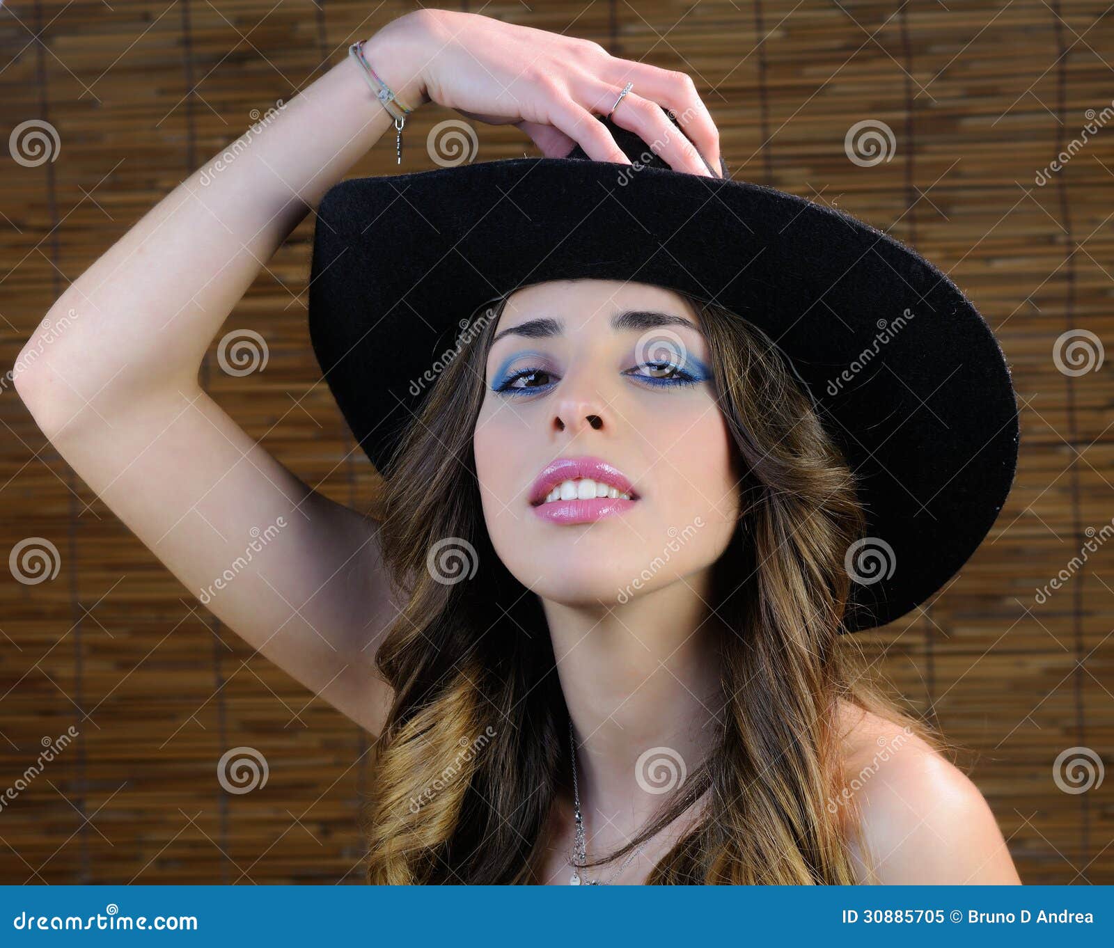Beautiful girl with hat stock image. Image of caucasian 30885705