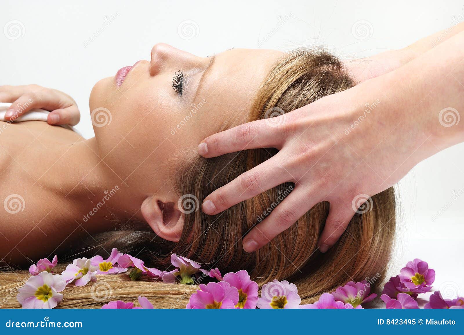 Beautiful Girl Having Massage In Spa Picture Image 8423495