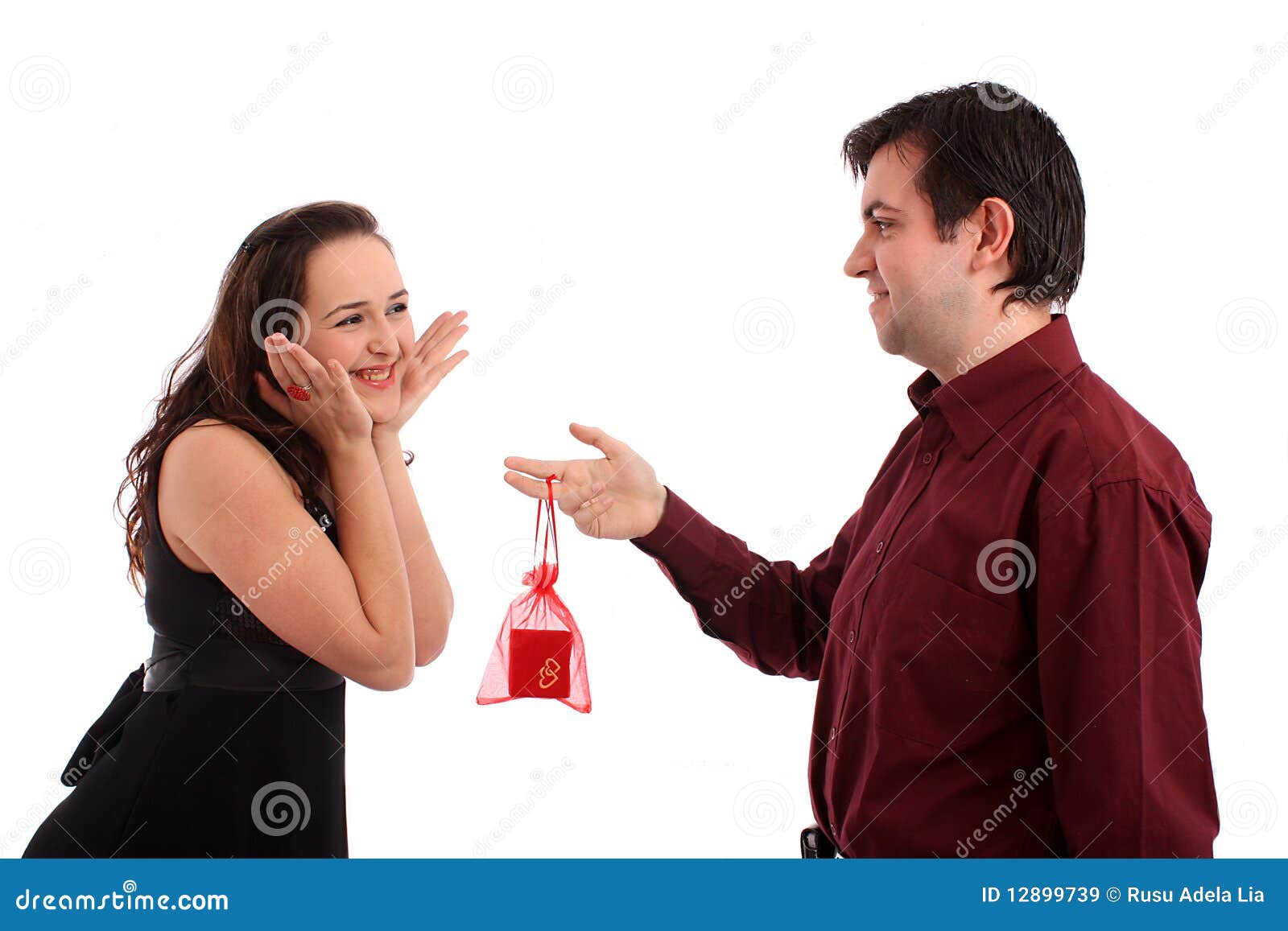 The Beautiful Girl with Her Boyfriend Stock Image Image of female
