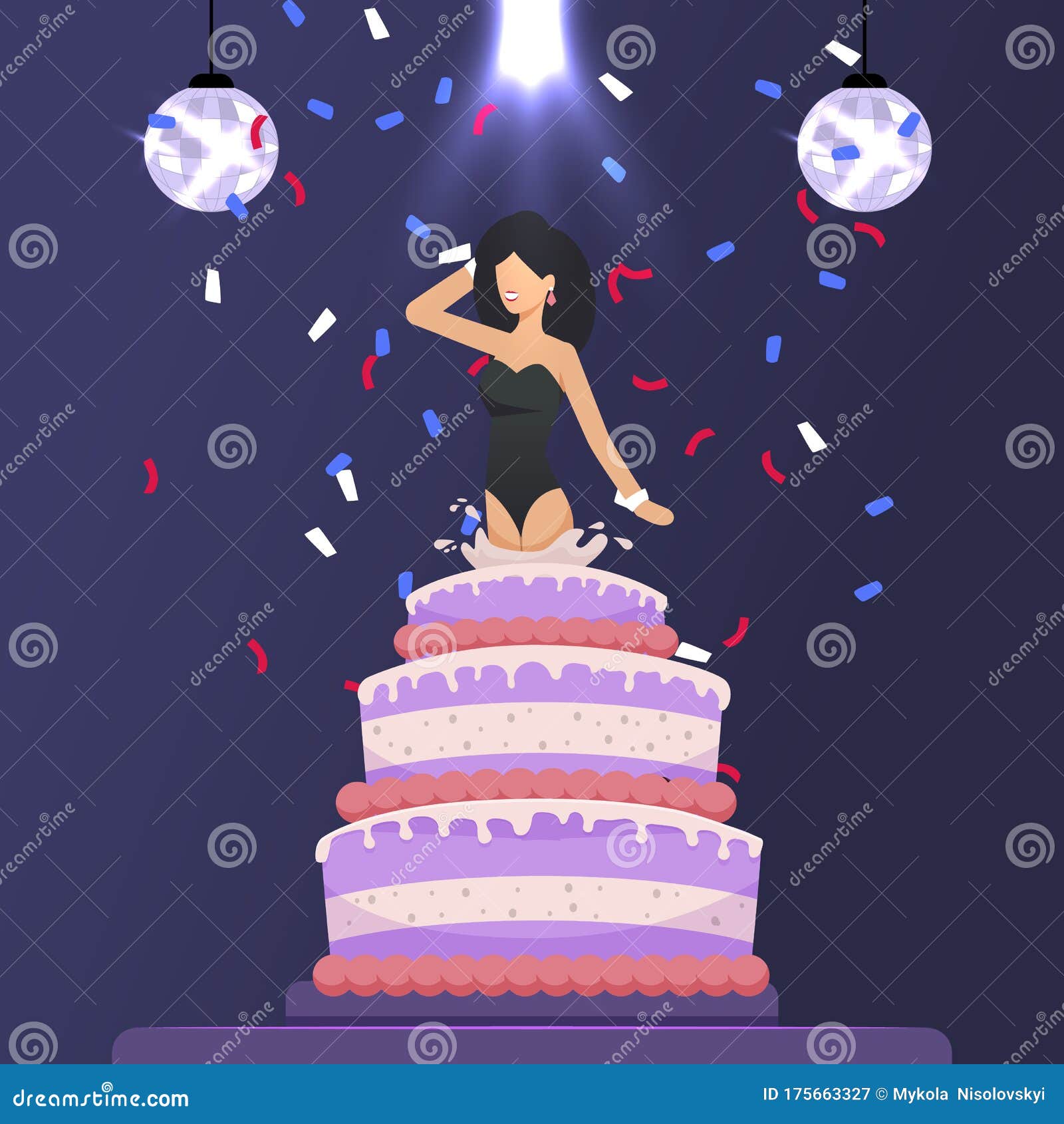 Jump out of cake gif