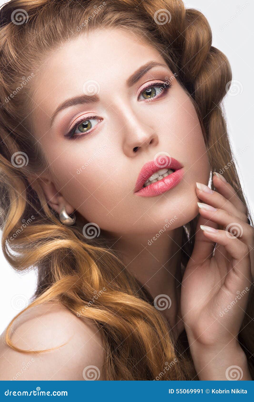 Beautiful Girl With A Light Nude Make Up And Blond Stock Image Image