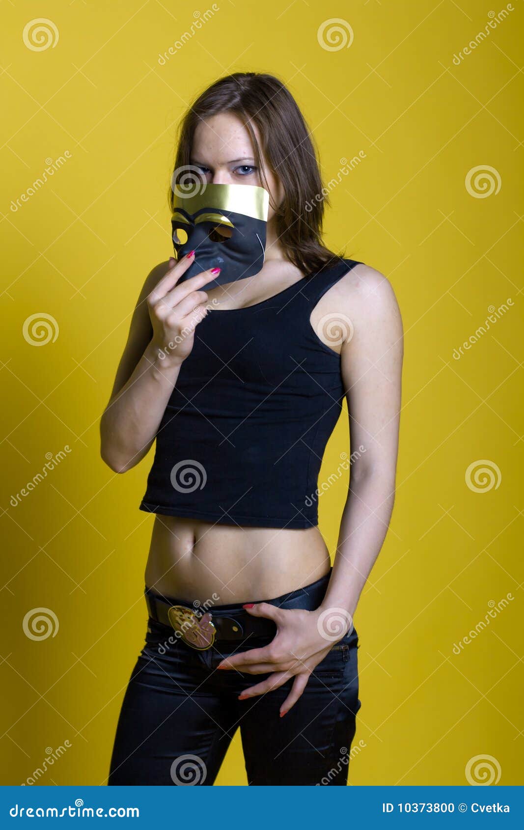 Beautiful girl with mask stock photo. Image of abstract 10373800