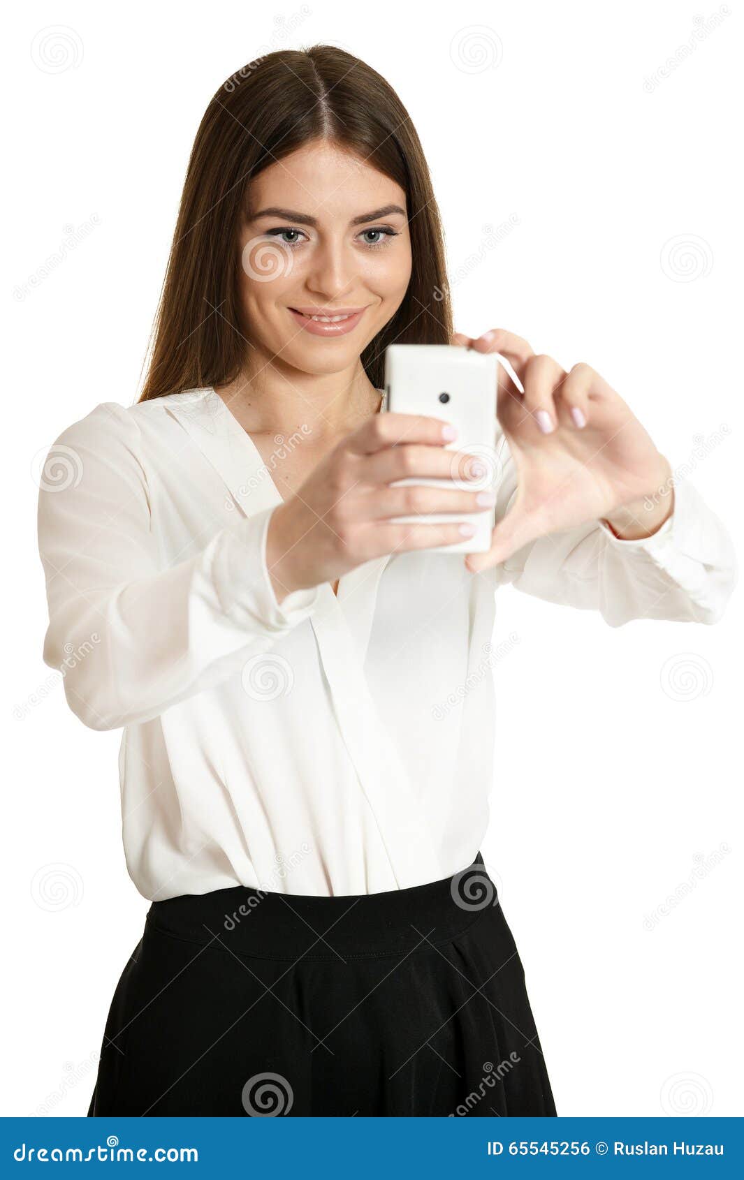 Beautiful Girl with Mobile Phone Stock Photo Image of electronics