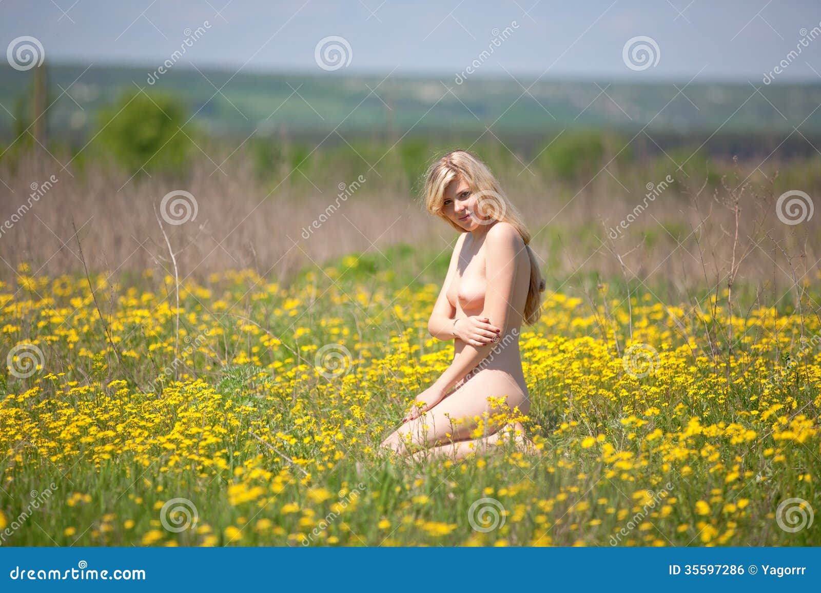 Naked Flower Girl