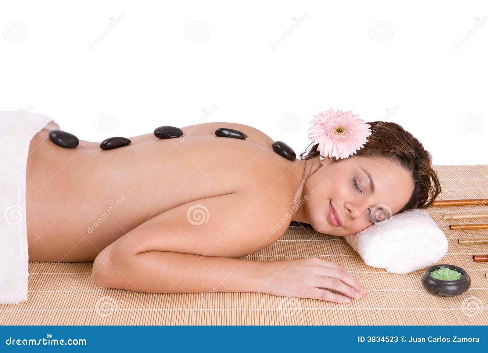 Beautiful Girl Relaxing On Massage Table Stock Image Image Of Heali