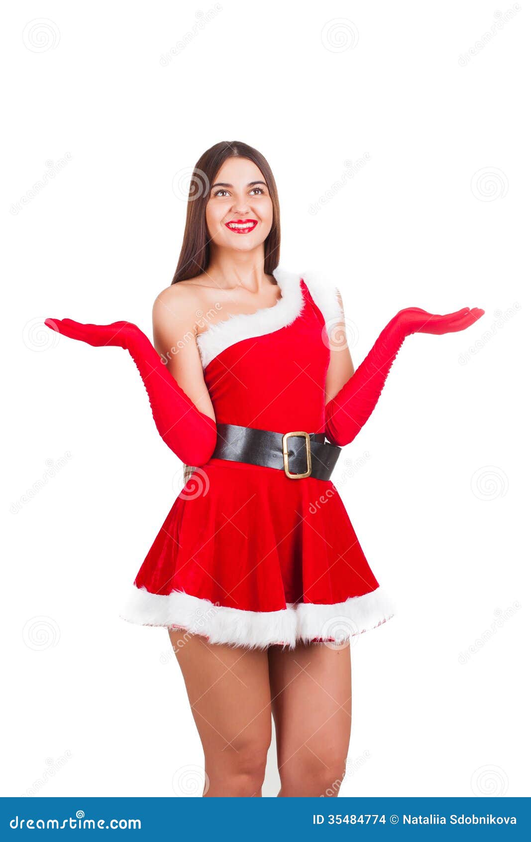Beautiful Girl in Santa Costume Stock Photo Image of costume