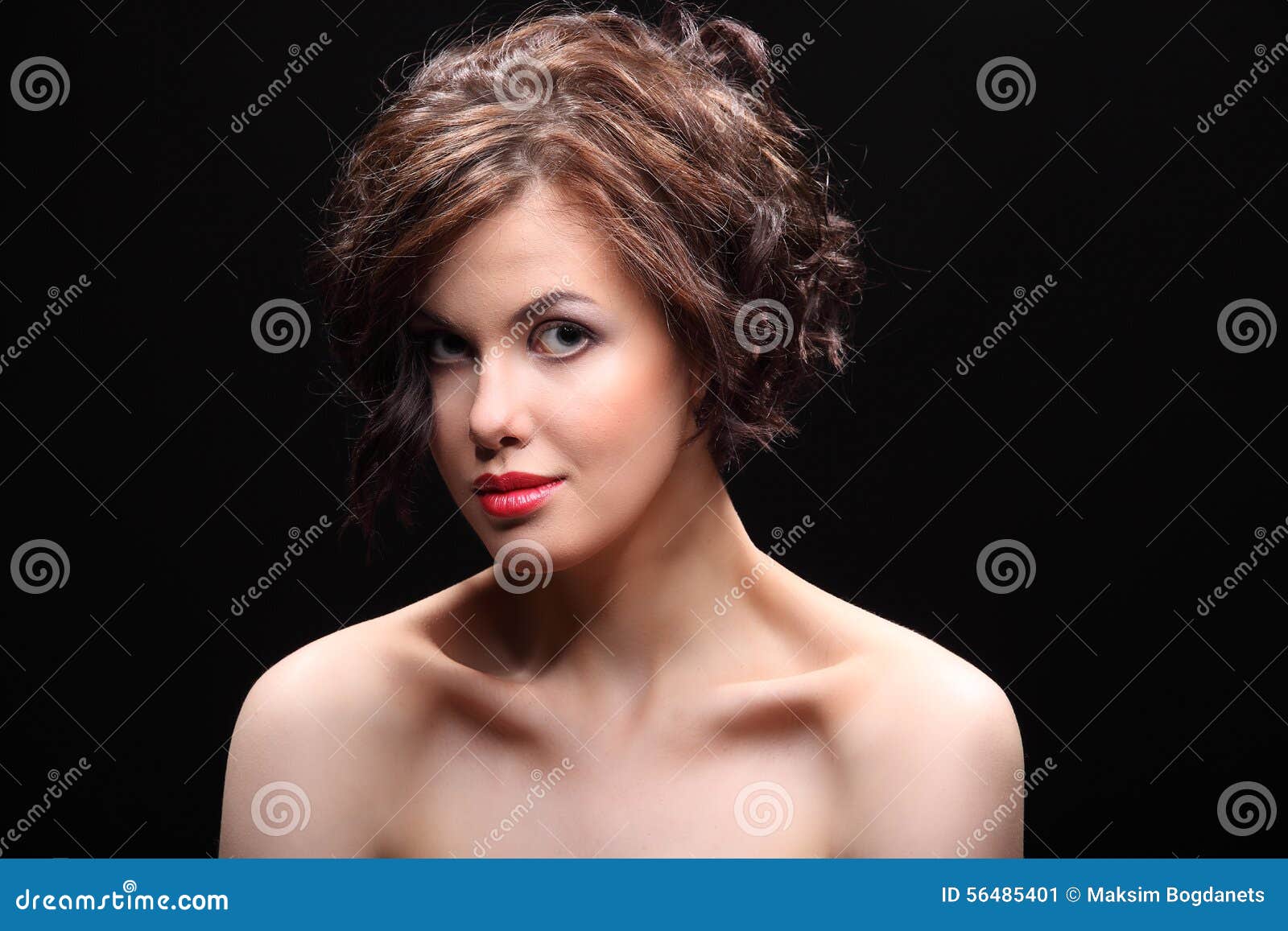 Beautiful Girl with a Scar on Face and Shoulder Stock Image Image of