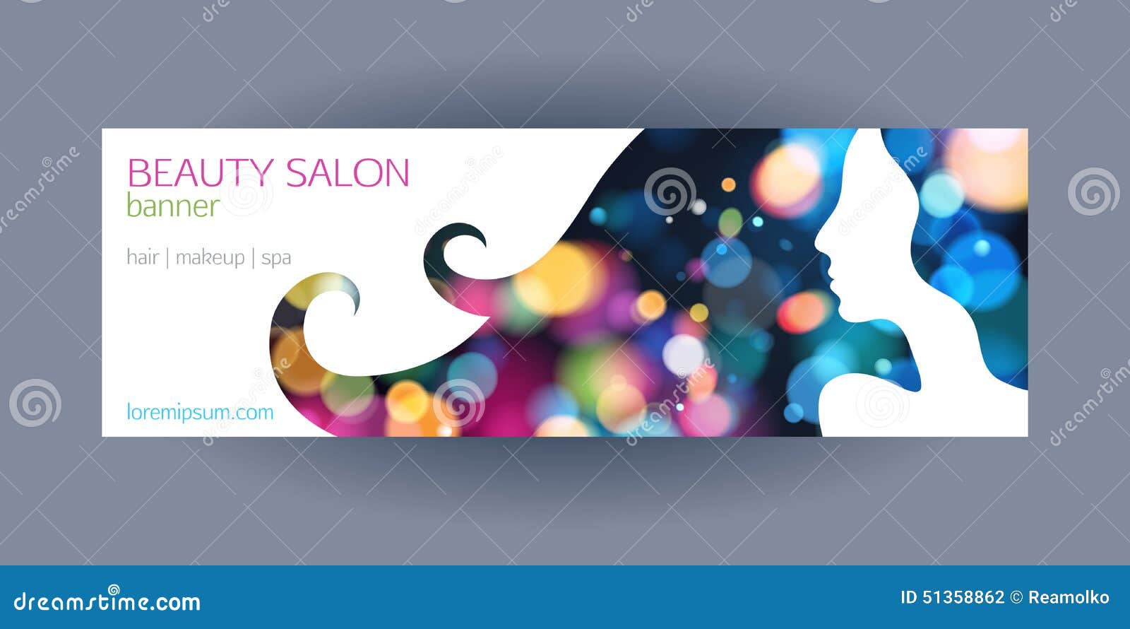 Beautiful Girl Spa Salon Banner Template Stock Vector 