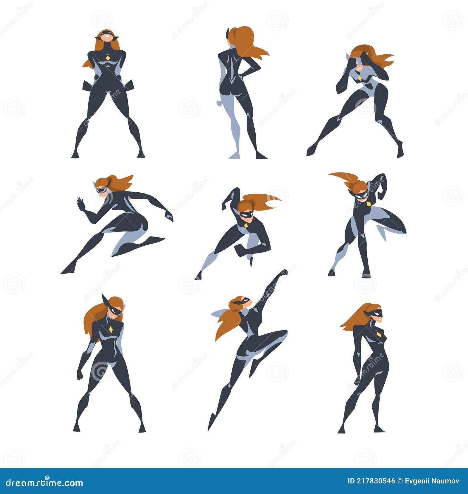 Superhero Actions Icon Set In Cartoon Colored Style Different Poses Vector  Illustration Set Superhero Vector Male Character Action Poses Stock  Illustration - Download Image Now - iStock