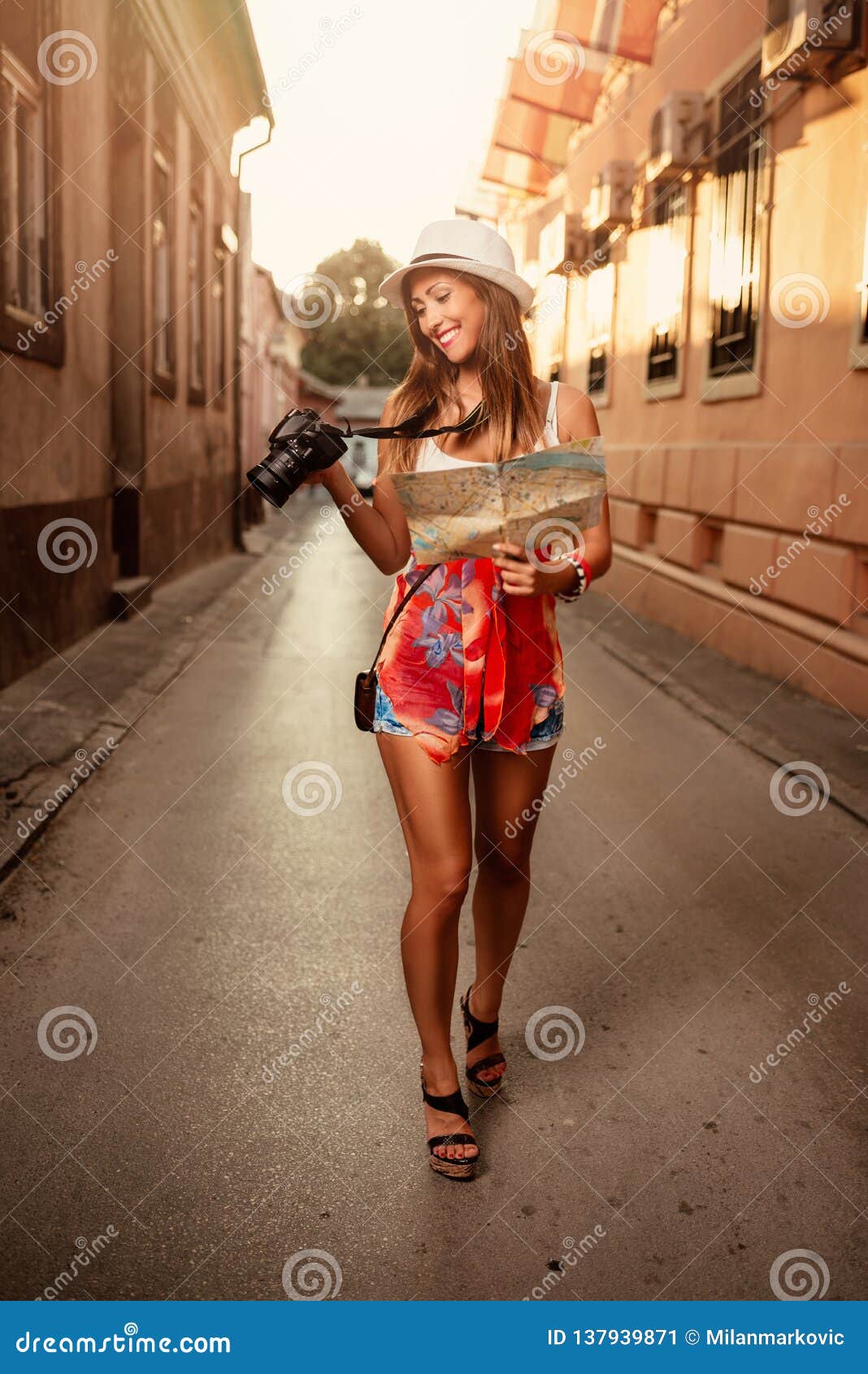 tourist girl image