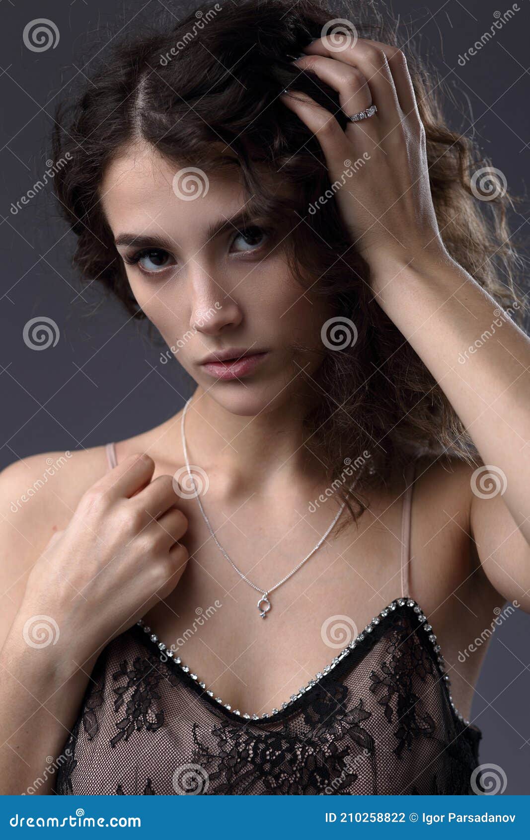 Beautiful Girl in Transparent Camisole Stock Photo - Image of