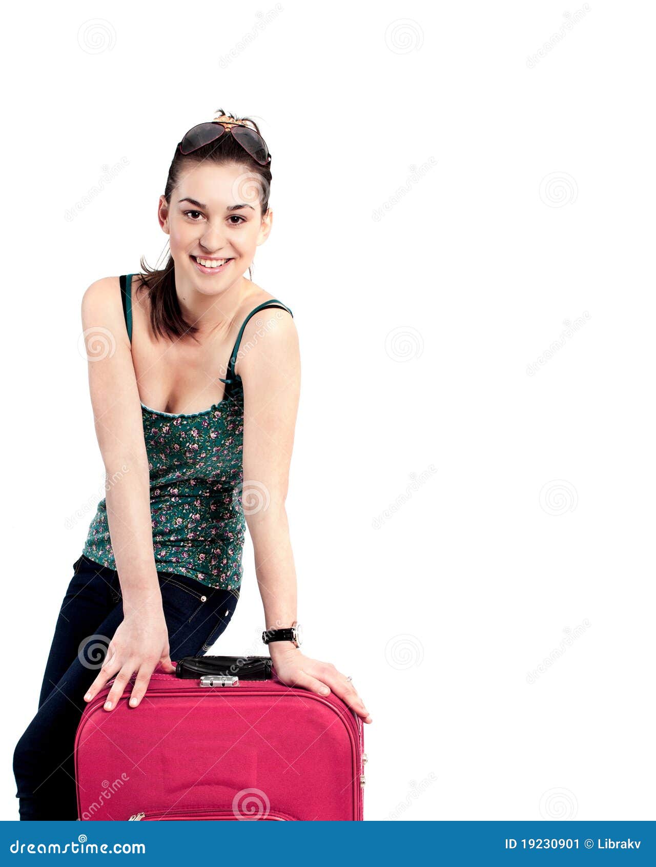 travel bag in girl