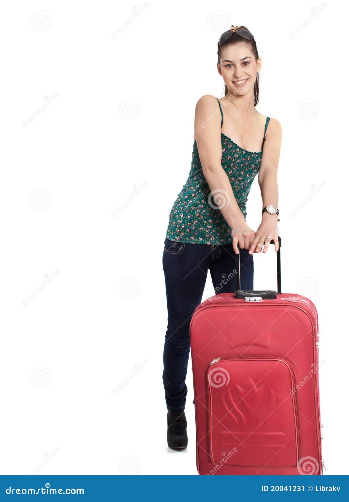 travel bag in girl