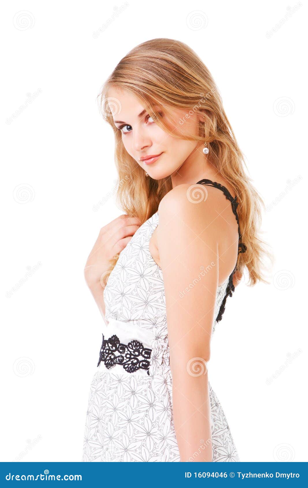 Beautiful Girl in White Dress Stock Photo Image of attractive, adult