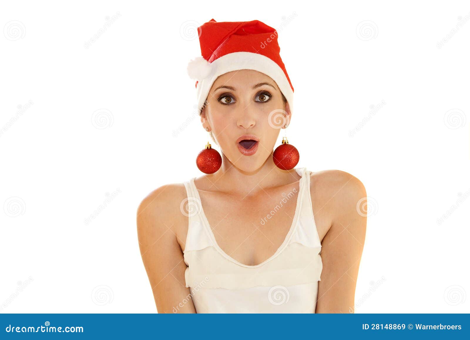 23,084 Beautiful Girl Wearing Christmas Hat Stock Photos Free