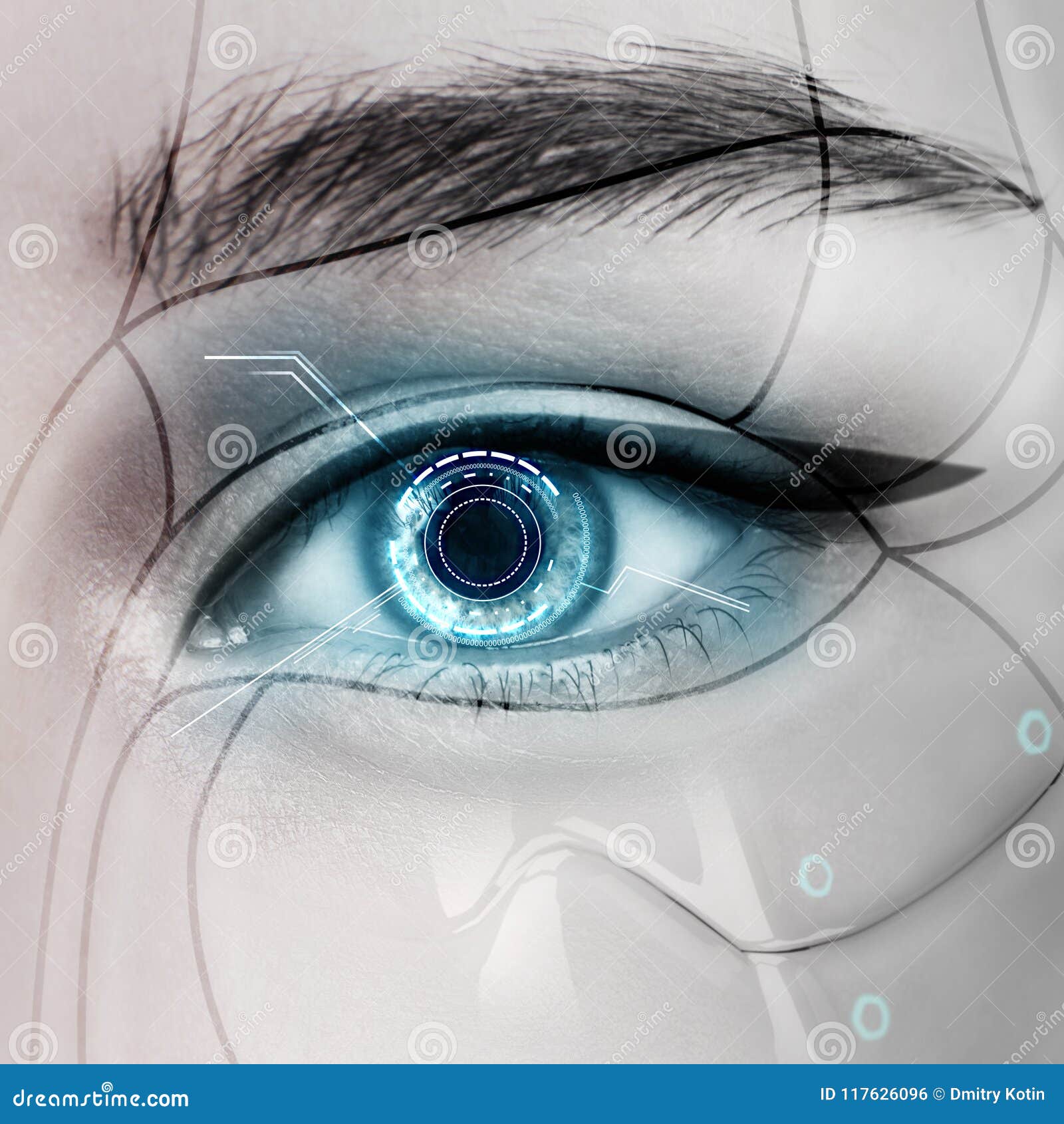 robot eye blue