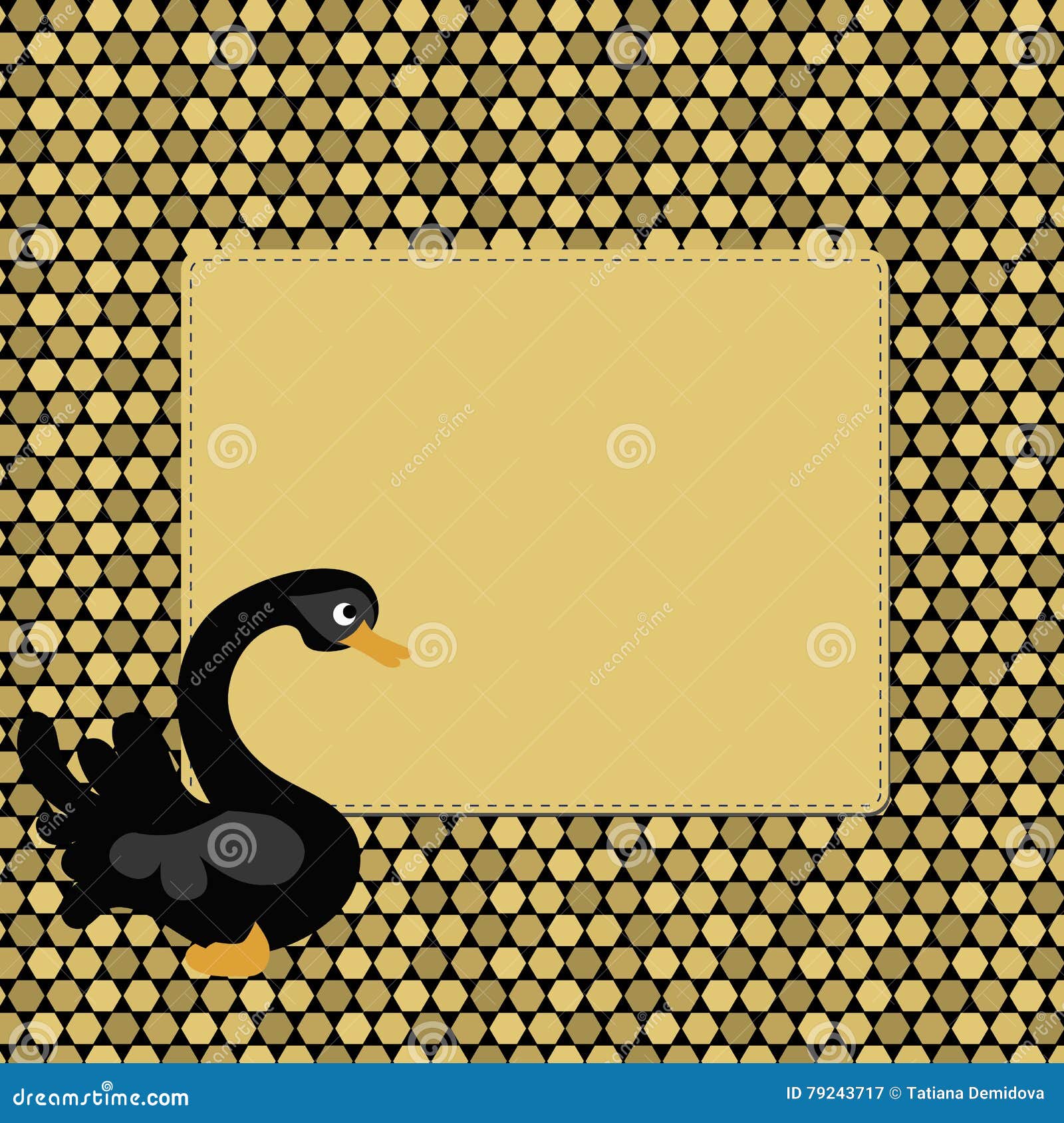 intelligens Regenerativ mock Beautiful Golden Pixel Background Frame with Black Swan. Stock Vector -  Illustration of black, festive: 79243717