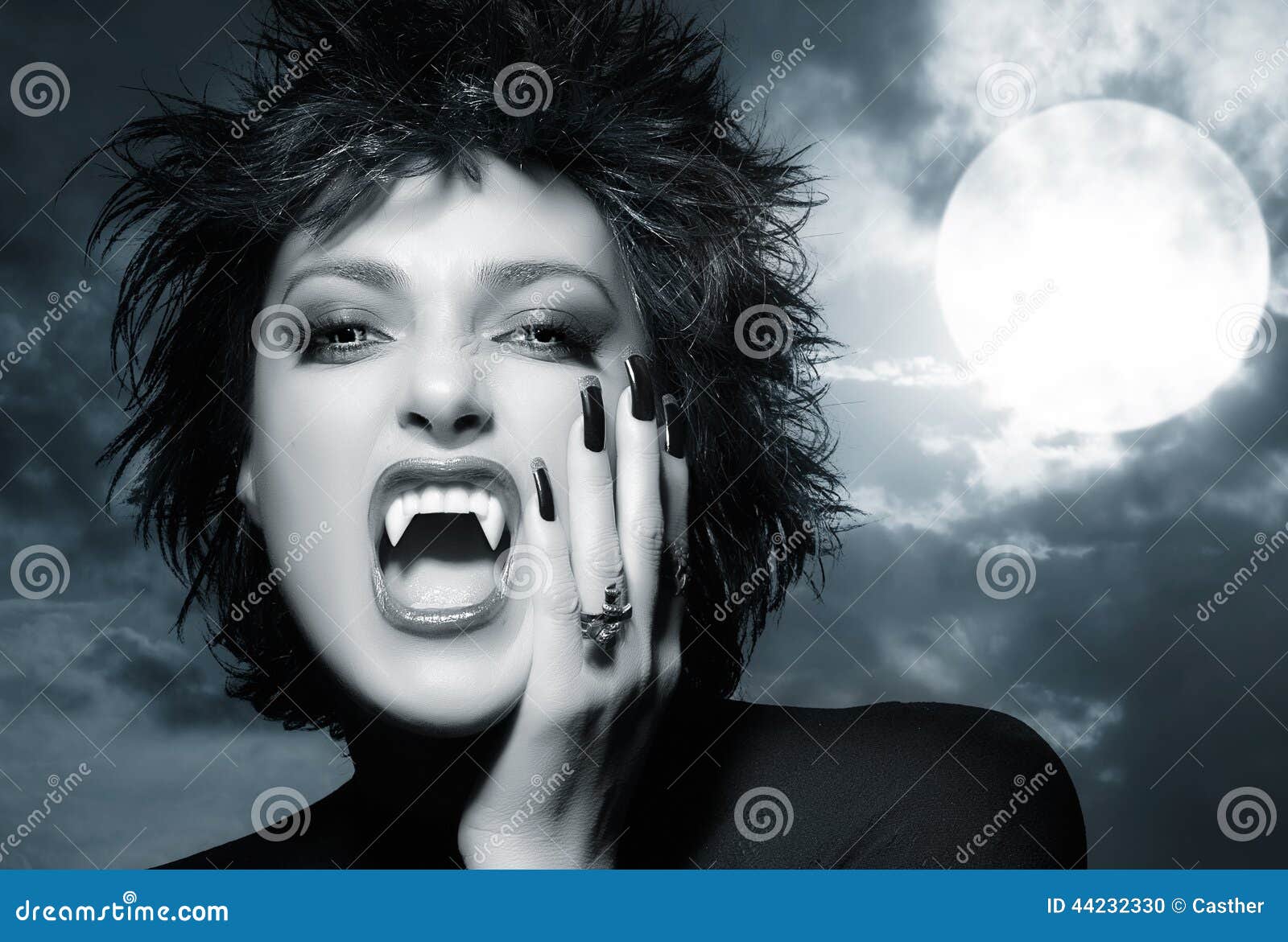 Beautiful Gothic Girl. Female Werewolf Stock Photo - Image of ...