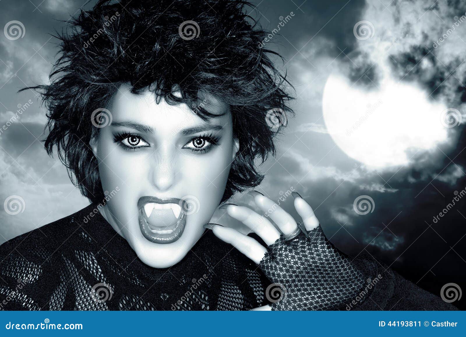 Beautiful Gothic Girl. Female Werewolf Stock Image - Image of gothic ...