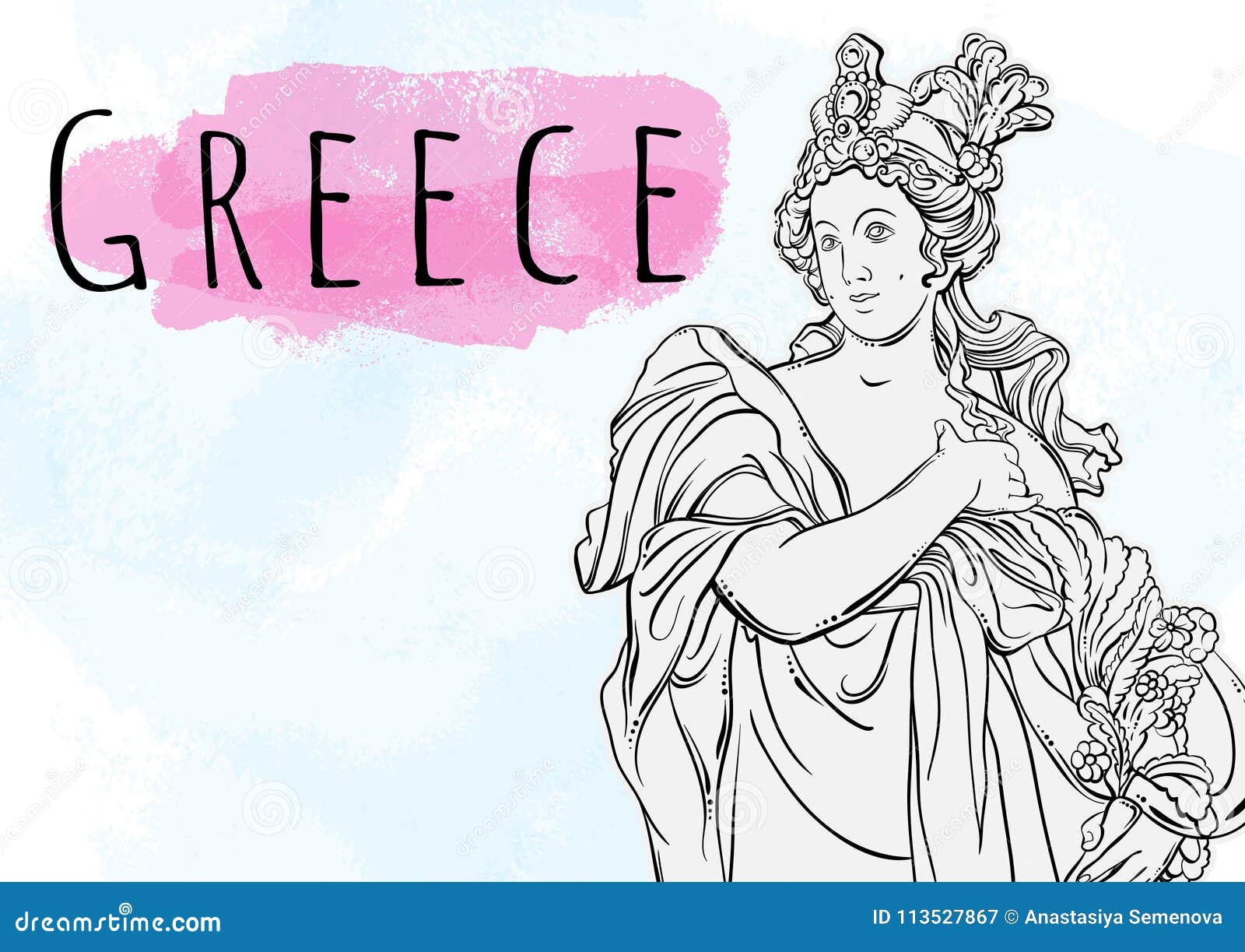 beautiful greek goddess drawings