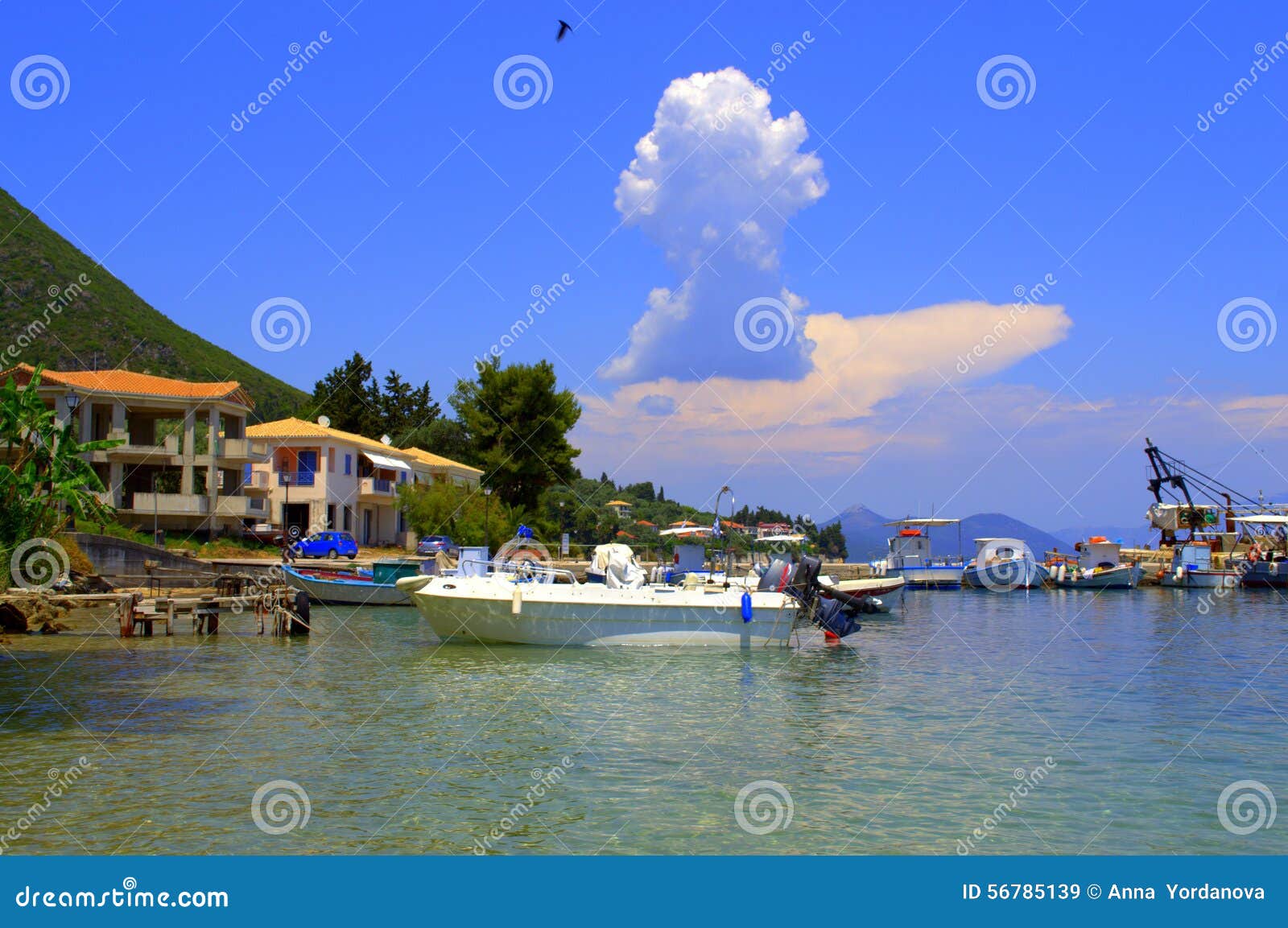 Beautiful Greek Island Coastline View Stock Image - Image of lefkada ...