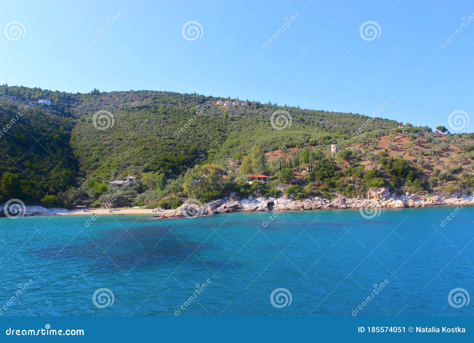 Beautiful Greek Wild Islands in the Aegean Sea Stock Image - Image of ...