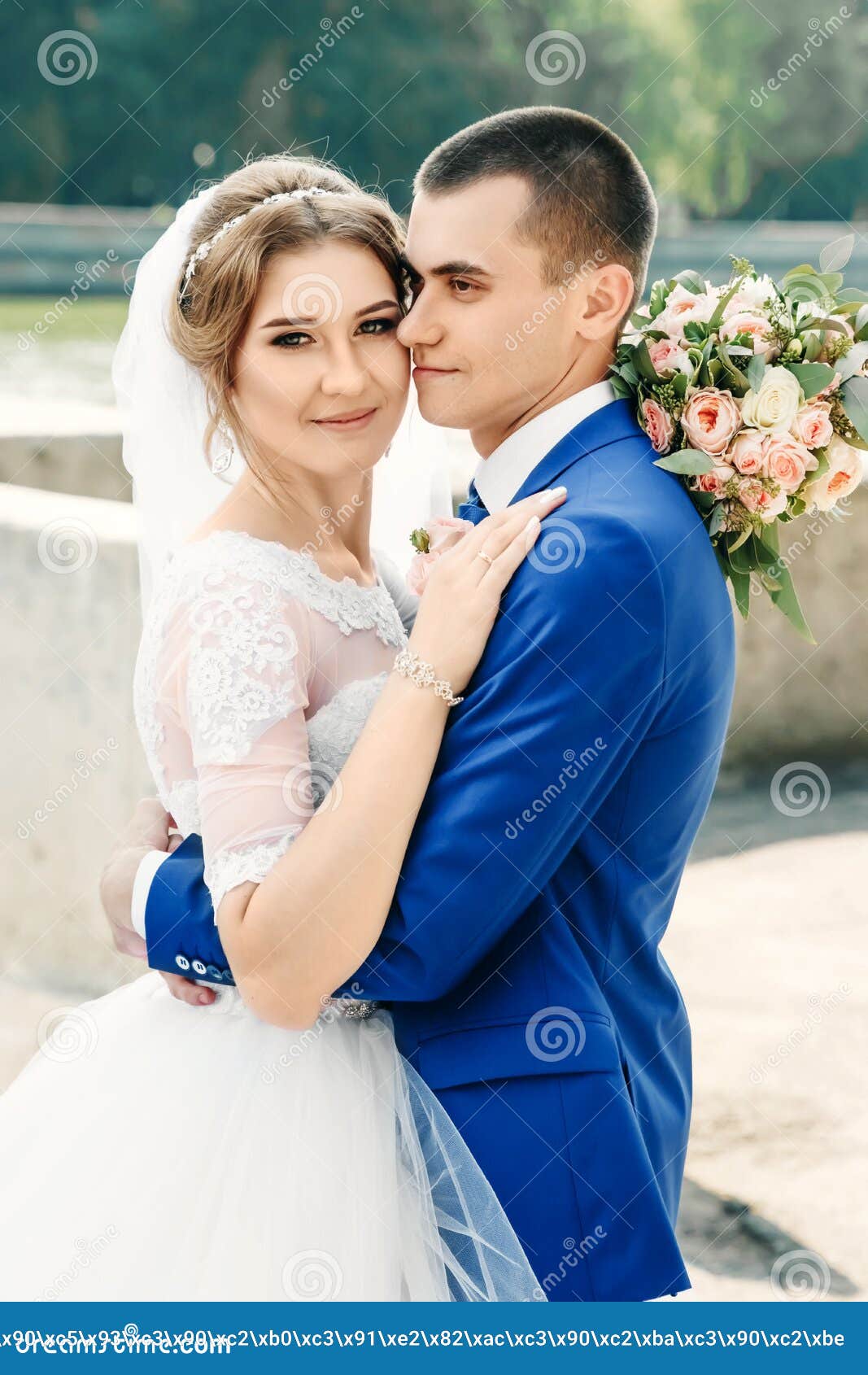 Beautiful Guy and Girl, Bride in a White Wedding Dress, Groom in a Classic Blue Suit Against a Nature Background. Wedding, Family Stock Image - Image of husband, family: 158438123 Beautiful Guy And Girl, Bride In A White Wedding Dress, Groom In A Classic Blue Suit Against A Nature Background. Wedding, Family Stock Image - Image Of Husband, Family: 158438123