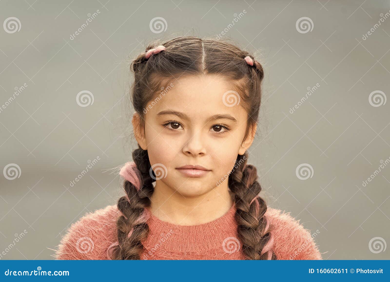 Beautiful Hairstyle. Fashionable Hairstyle for Kids. Small Girl with  Fashionable Braids Hairstyle. Fashion Trend Stock Image - Image of  conditioner, fashion: 160602611
