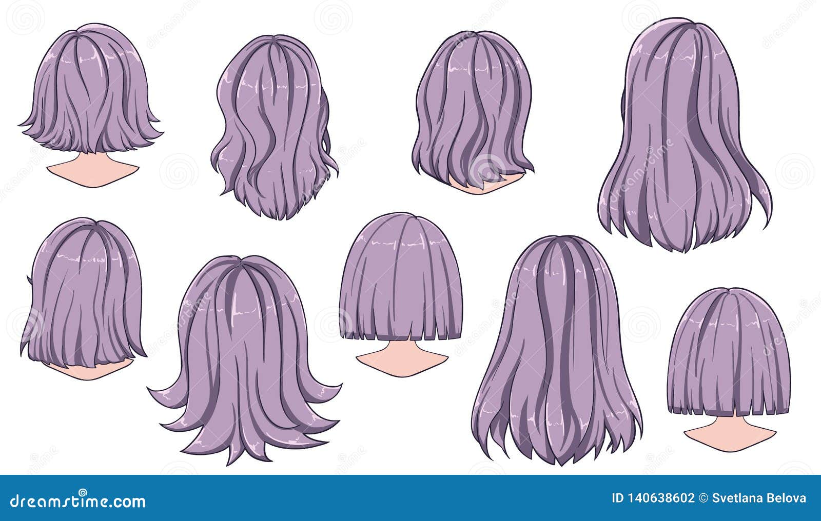 Beautiful Hairstyle of Woman Hair. Rear View Stock Vector - Illustration of long, beautiful: 140638602 Beautiful Hairstyle of Woman Hair. Rear View Stock Vector - Illustration of long, beautiful: 140638602