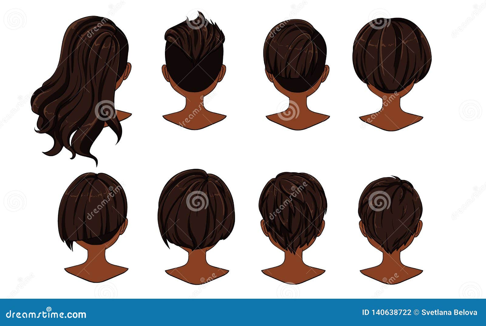 Page 18  Long short hair styles Vectors & Illustrations for Free
