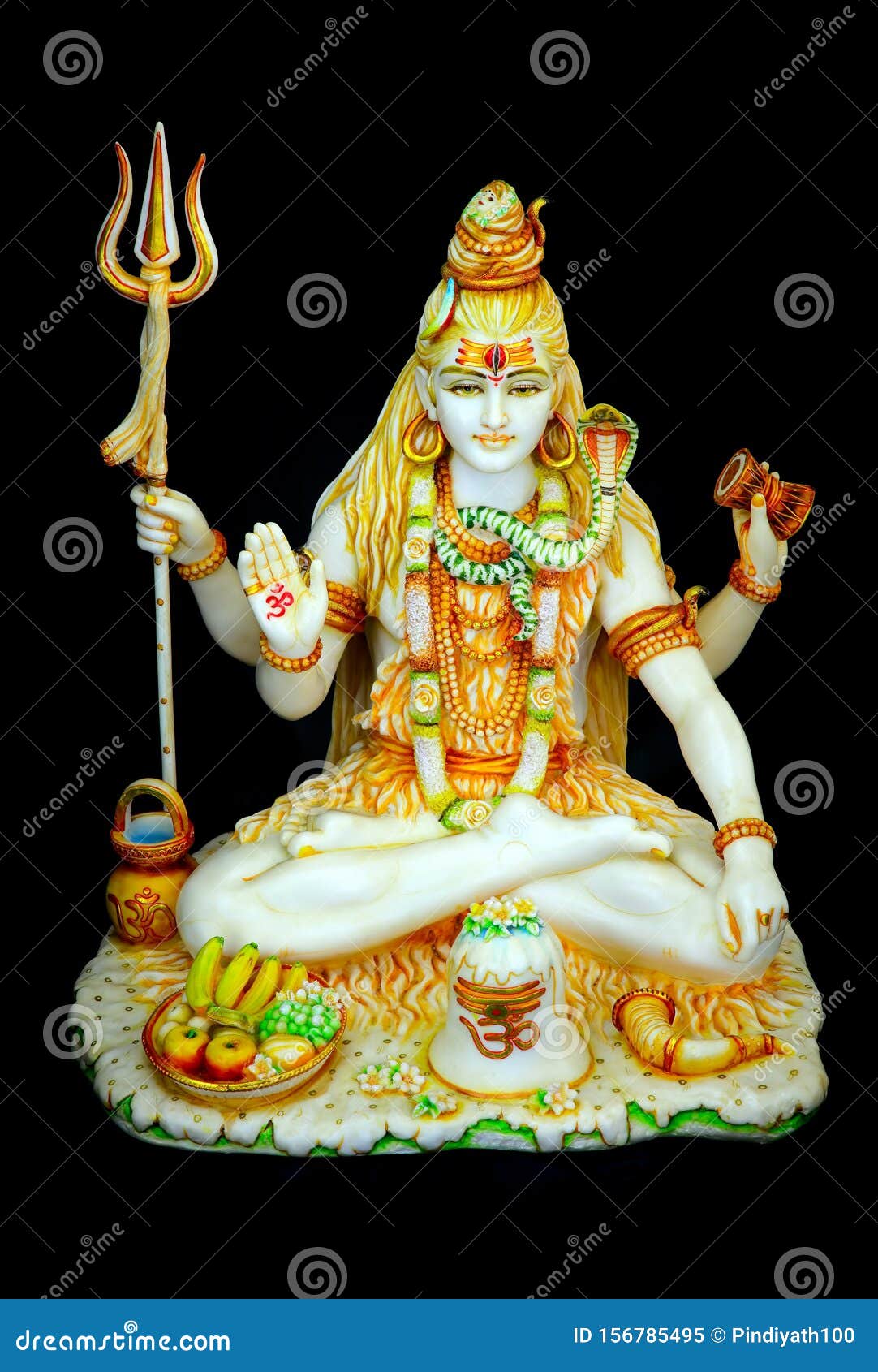 Marble Statue of Hindu God, Lord Shiva Stock Image - Image of ...