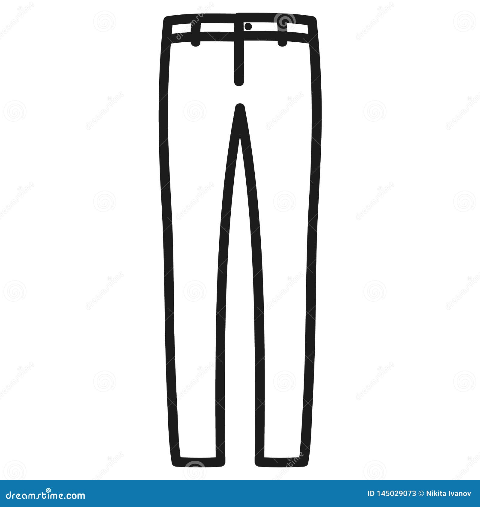 Men`s Pants Outlined Icon In White Background Stock Vector ...