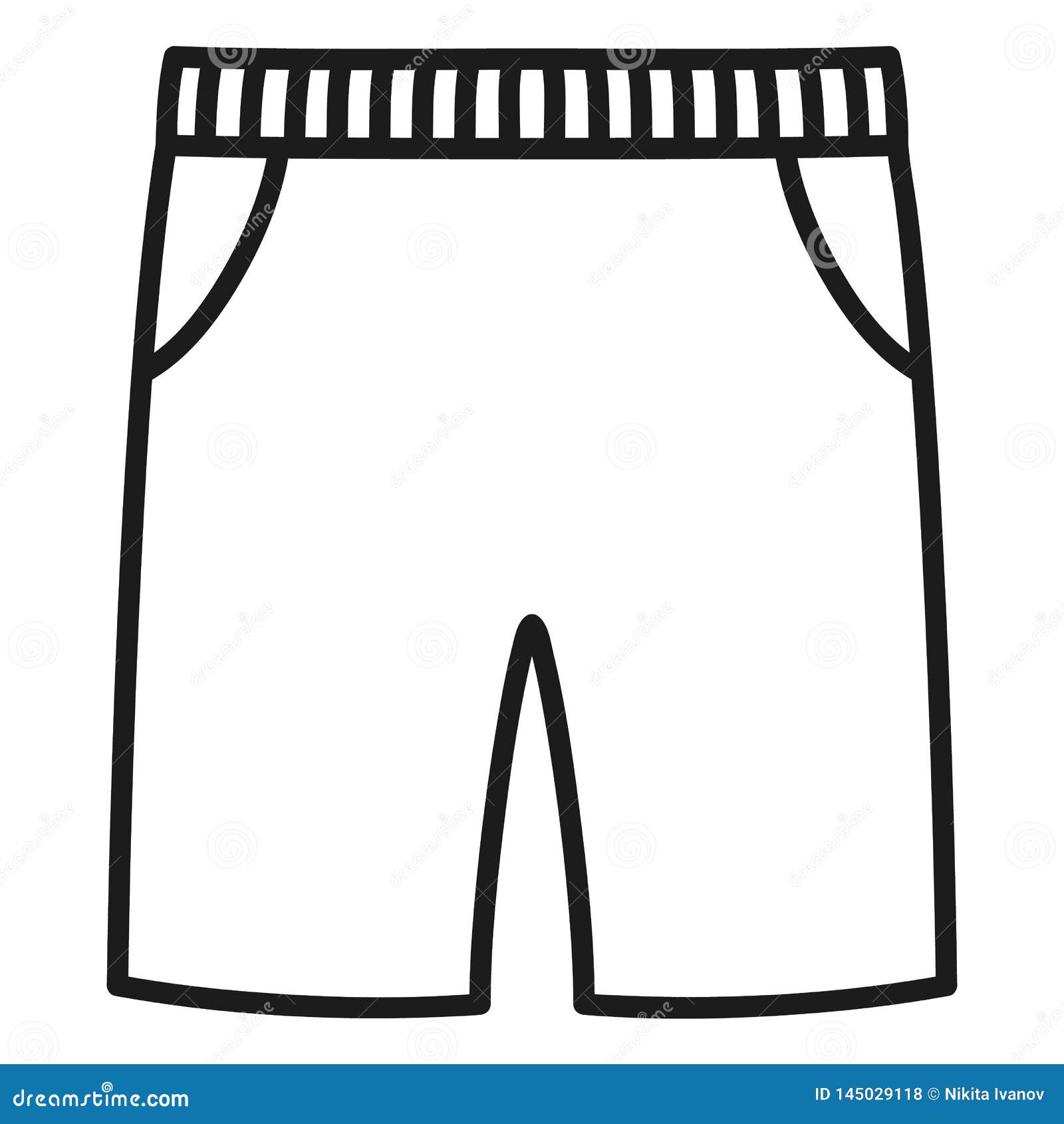 Men`s Pants Outlined Icon in White Background Stock Vector ...