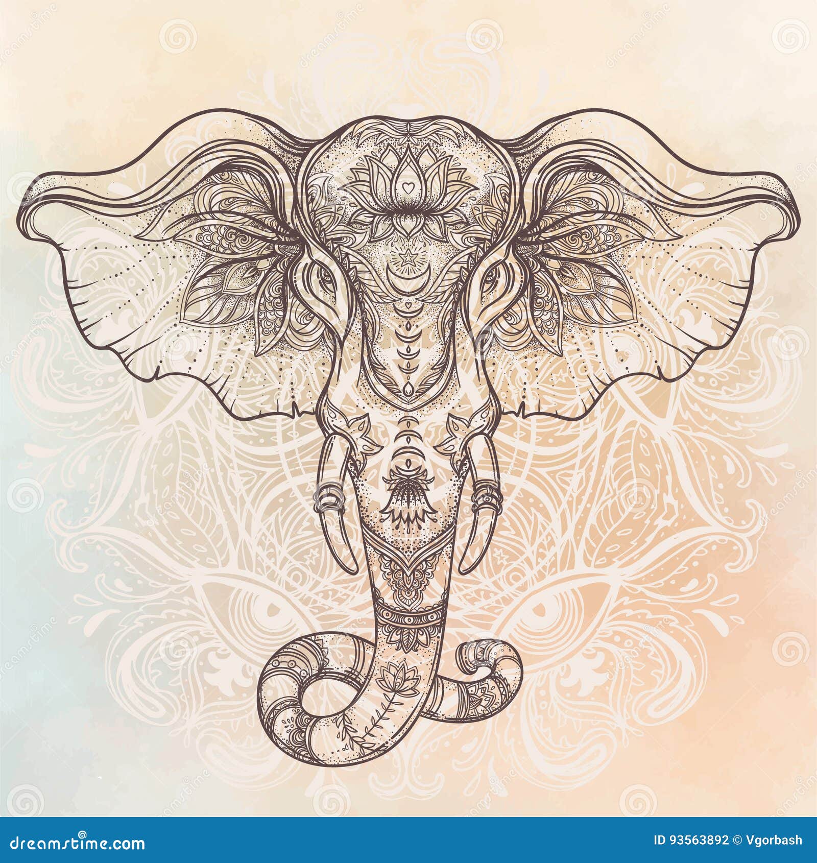 Mandala Asian Elephants Art: Canvas Prints, Frames & Posters