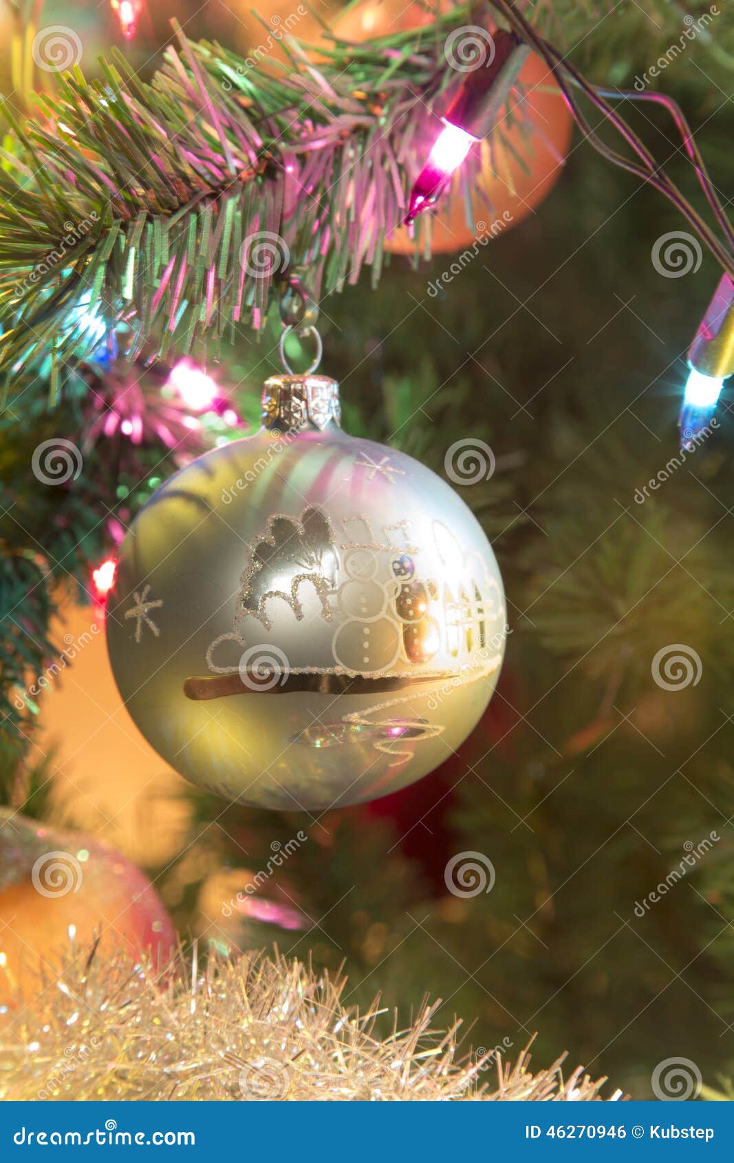 Beautiful Hand Made Glass Ball on Christmas Tree Stock Photo - Image of ...