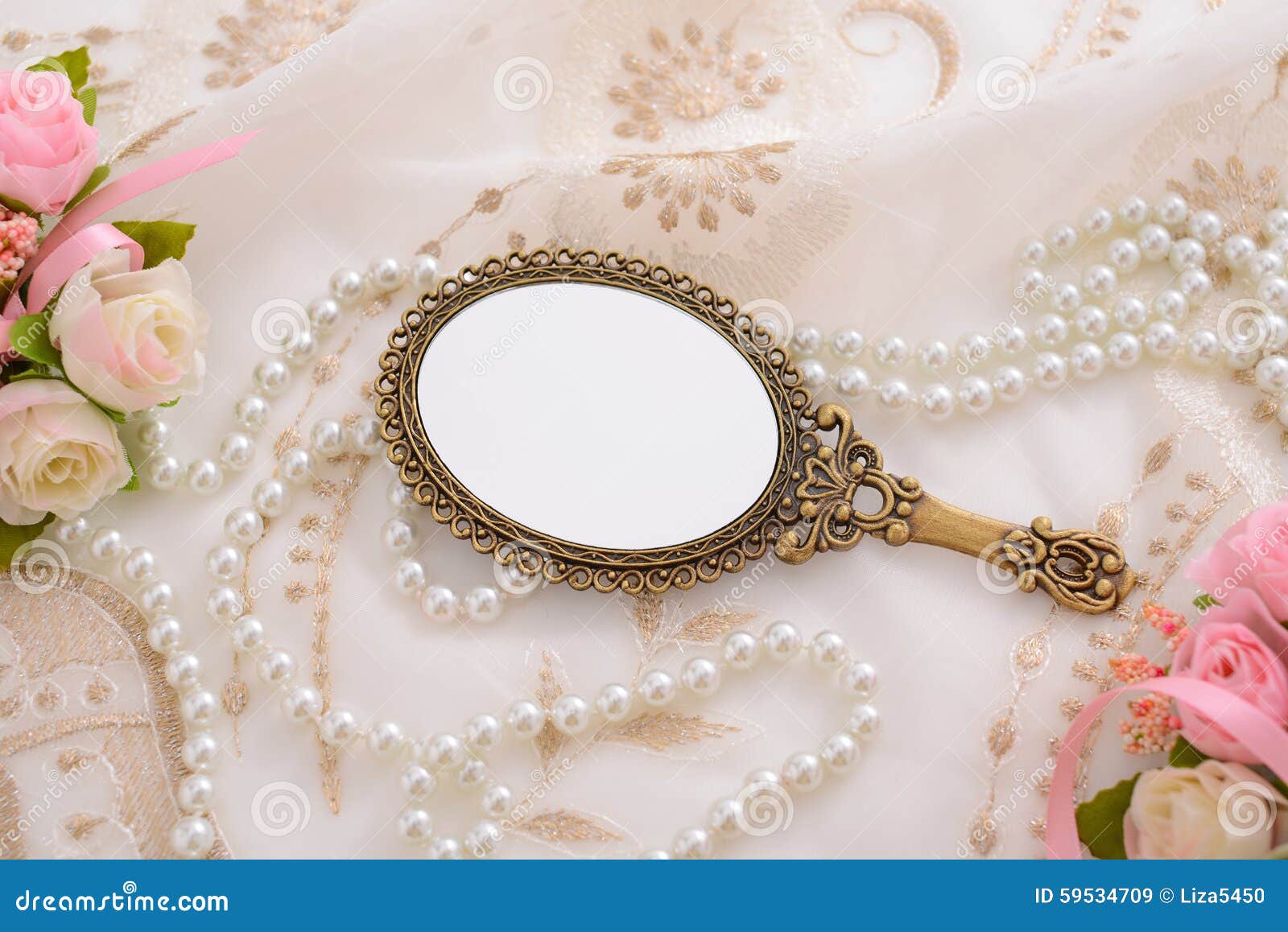 Beautiful hand mirror stock image. Image of fabric, elegant 59534709